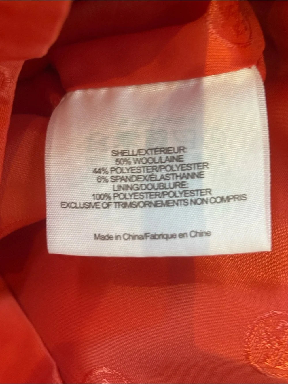 Tory Burch Mariel orange wool blend sheath knee length dress